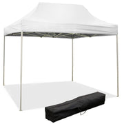 Gazebo Richiudibile Pieghevole 3X2 Bianco Ricoperto in Pvc Impermeabile