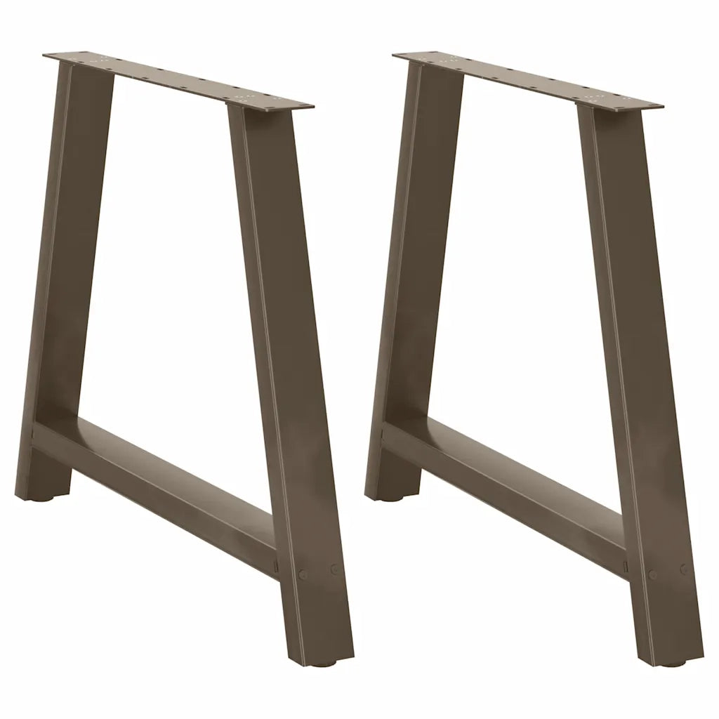 Gambe per tavolo da pranzo a forma di A 2 pz 100x(72-73) cm in acciaio