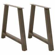 Gambe per tavolo da pranzo a forma di A 2 pz 100x(72-73) cm in acciaio