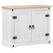Mobile da Bagno | Armadio sottolavello Bianco 73 x 33 x 60 cm Pino massello