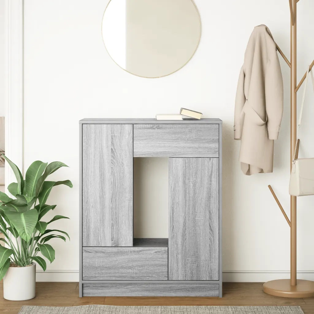 Credenza con Cassetti e Ante Grigio Sonoma 73x31x90 cm 861855