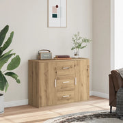 vidaXL Credenza Rovere Artigianale 90x29,5x65 cm in Legno Multistrato