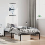 Giroletto-Struttura Letto in Metallo Nero 100x190 cm