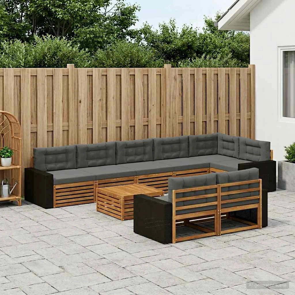 Set di divani da esterno 9 pz 3383545