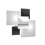 Lampada da soffitto moderna 1088/45-NE Vetri Bianchi e Neri 4xG9