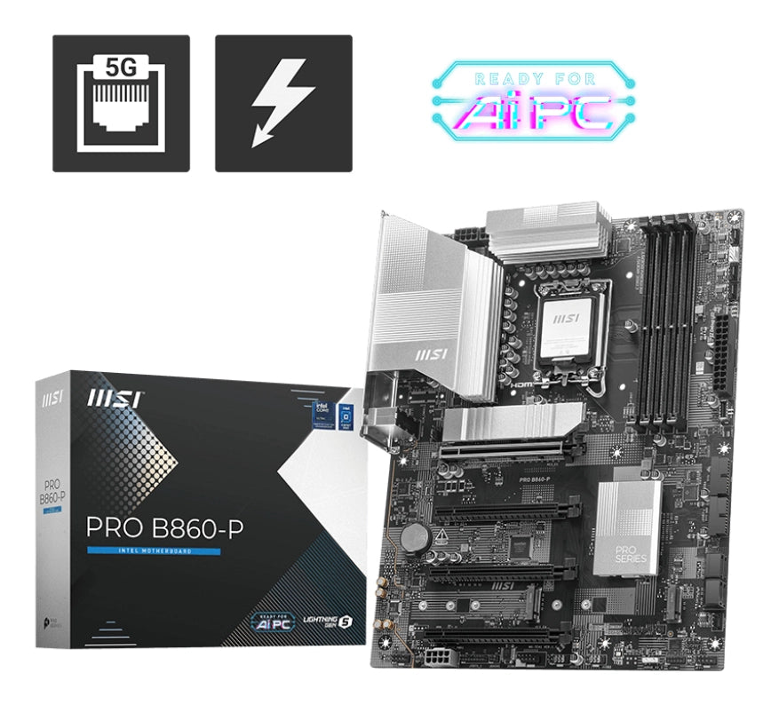 Msi pro b860-p scheda madre intel b860 lga 1851 (socket v1) atx - 911-7E41-13S