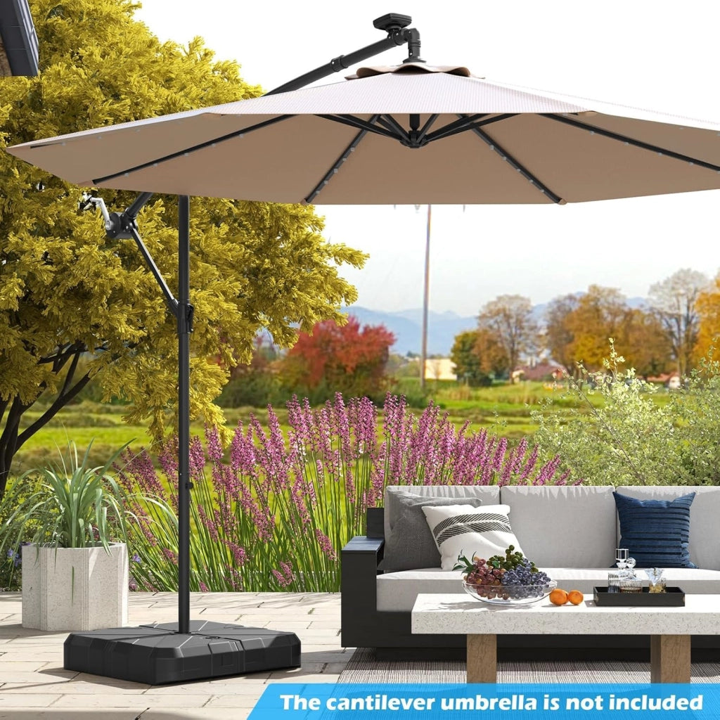 Base per ombrellone, ricaricabile, con base per ombrellone, con supporto a croce, 38/48 mm, per giardino, terrazza