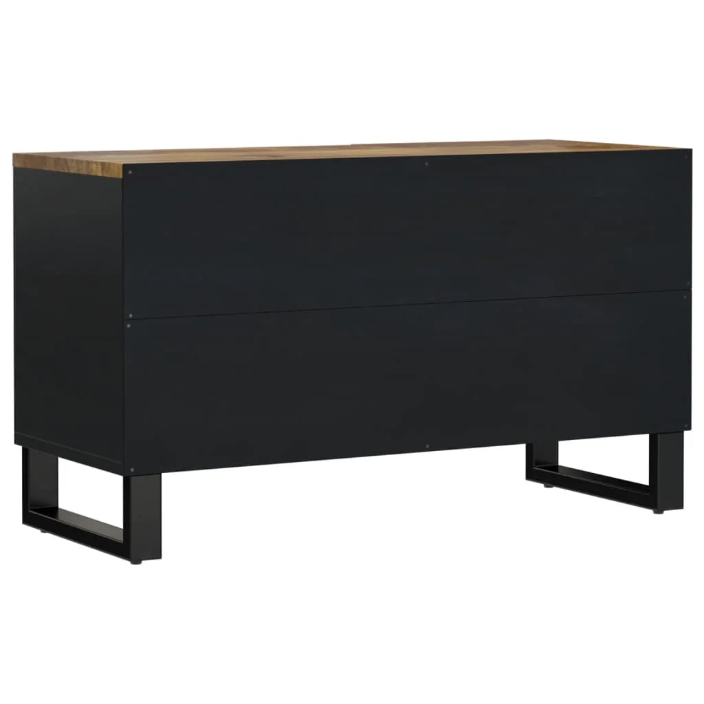 Mobile TV multimediale mensola TV credenza TV sala da pranzo soggiorno camera da letto 80 x 33 x 46 cm legno di mango e marrone ingegnerizzato 02_0026241