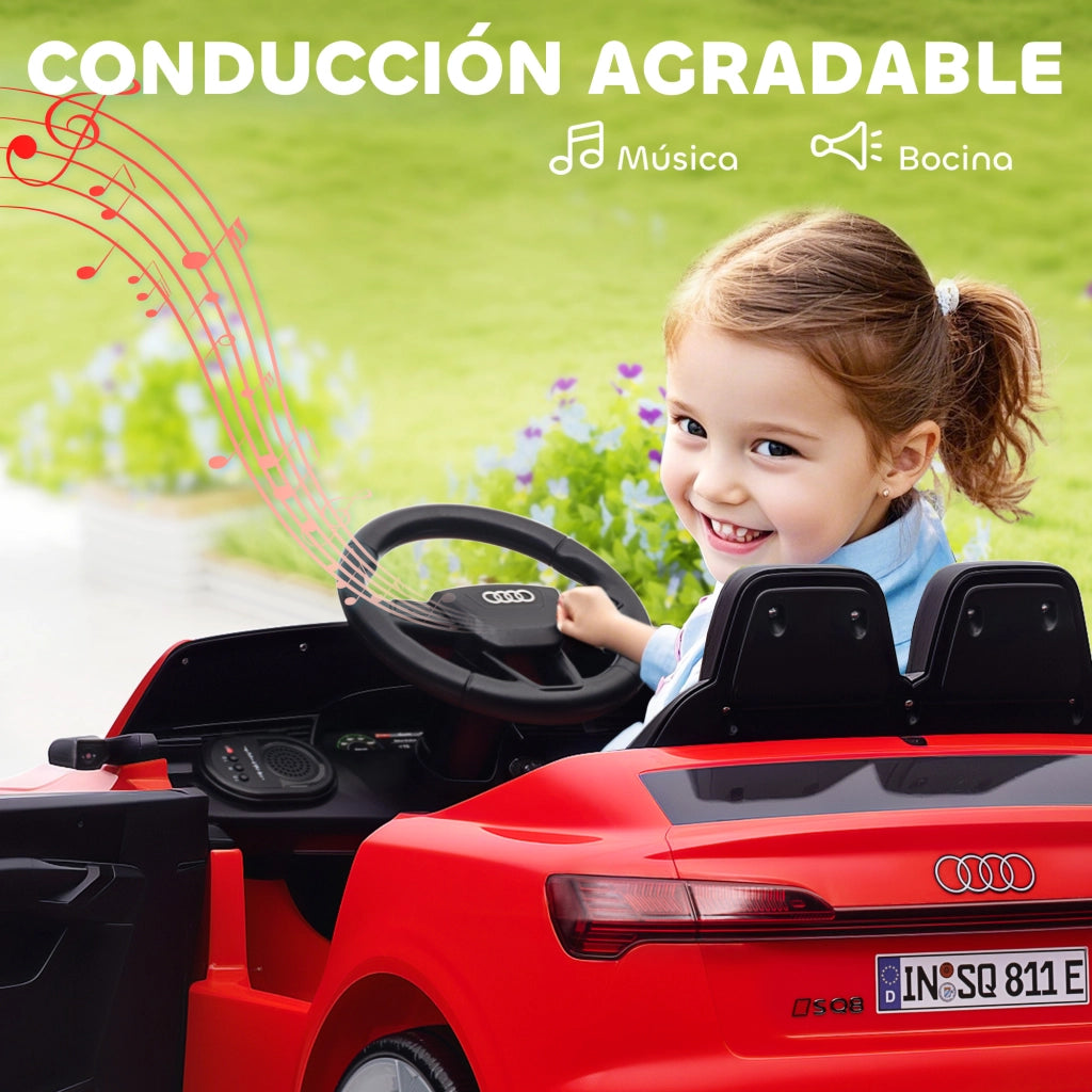 Auto Elettrica per Bambini Audi Q8 e-tron Sportback ¨C zephmum ¨C Rosso con Telecomando