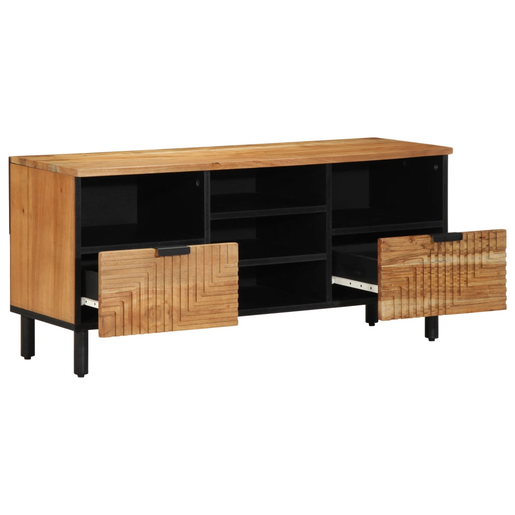 Mobile TV  100x33,5x46 cm in legno massello di acacia