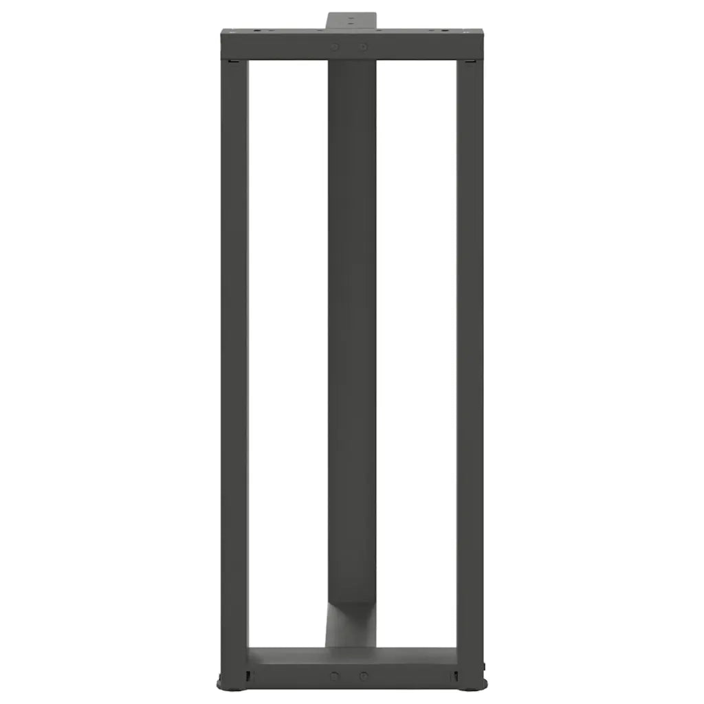 vidaXL Gambe per tavolo da bar a forma di T 2 pz Antracite 50x35x(100-101) cm Acciaio