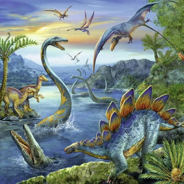 3x49 pezzi Dinosauri