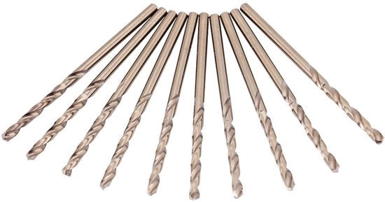 Set di Forbici a 135 Gradi per Metallo - 10 Pezzi - Alta Durezza - per Acciaio Inossidabile - Ideale per Lavorazioni Metalliche - Punta a Spacco a 135 Gradi - Kit di Forbici