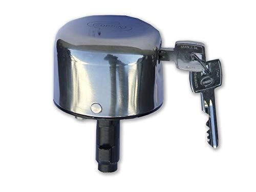Yale Y1700181 Lucchetto a Campana Bloccaserranda Corpo Zama Corazza Acciaio Inox Cilindro Ottone 3 Chiavi Senza Accessori