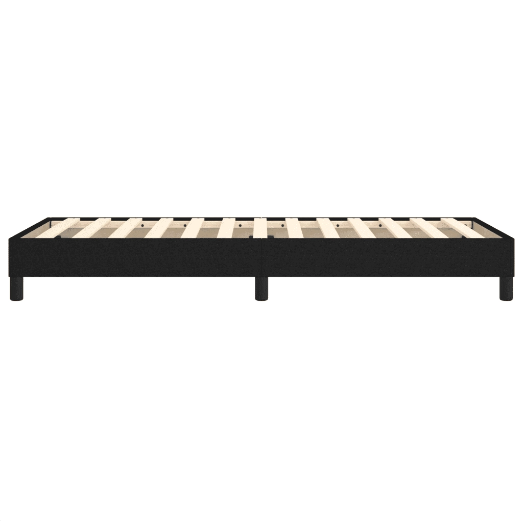 Struttura Letto a Rete a Molle-Giroletto Nero 90x200 cm in Tessuto 212547
