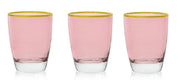 Set 3 Bicchieri da Tavola Acqua Vino Domino Incanto Rose 300 ml Cerve