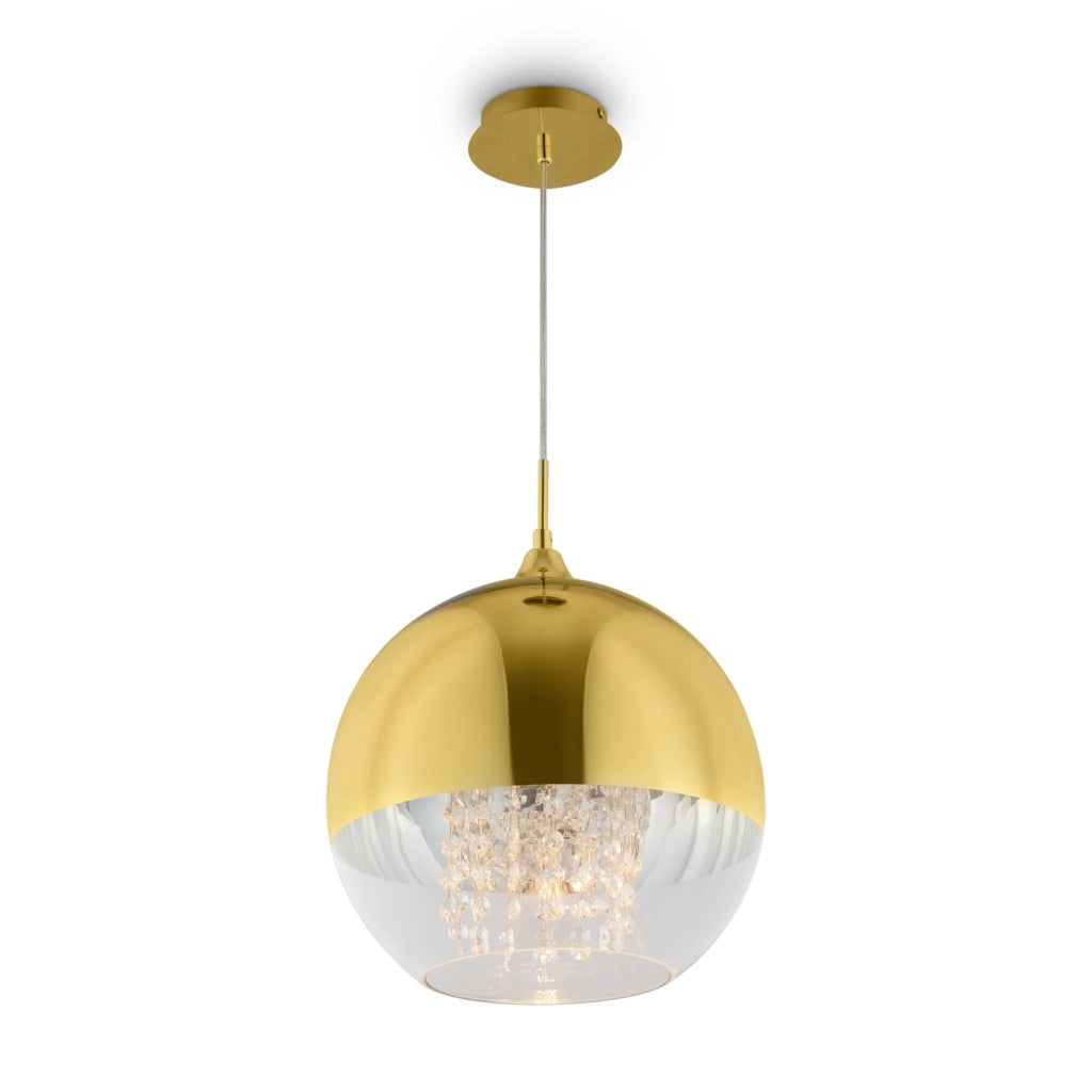 Maytoni Lampadario moderno Fermi 1 luce E27 oro metallo vetro