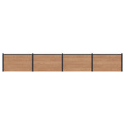 Pannello di Recinzione 4 pcs WPC e Alluminio Marrone