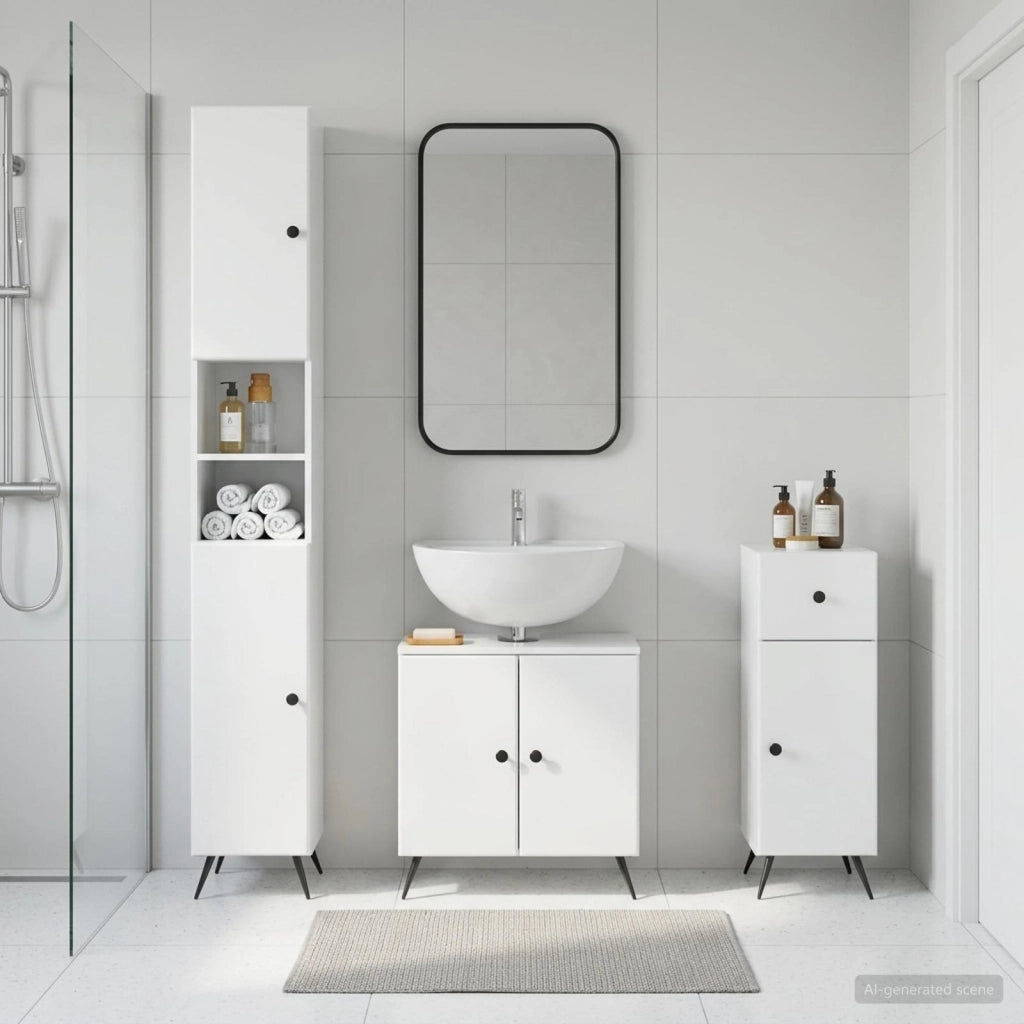 Set di armadietti da bagno in 3 pezzi BREDA 3417886