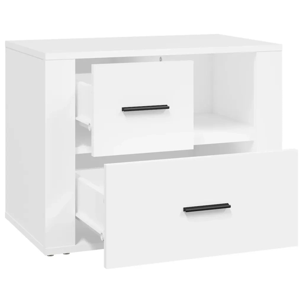 Comodino | Armadio da Notte | Mobiletto da notte Bianco 60x36x45 cm in Legno Ingegnerizzato