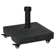 BASE PER OMBRELLONE CON RUOTE PER PALI DA Ø28-38MM 45X45X39 CM NERO