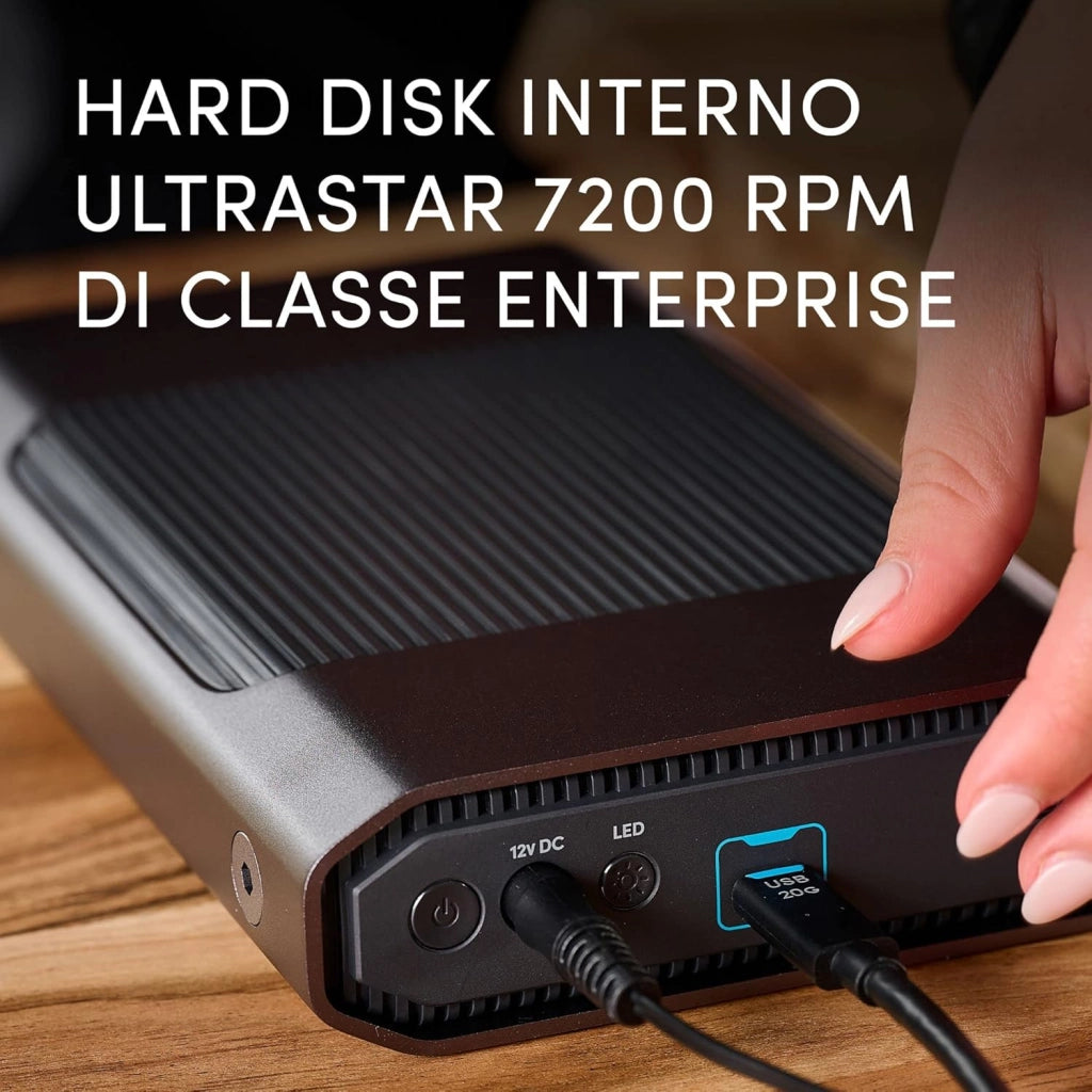 SanDisk Professional 12 TB G-DRIVE - Hard disk desktop di classe enterprise, fino a 250 MB/s USB-C (5 Gbps), USB 3.2 Gen 1