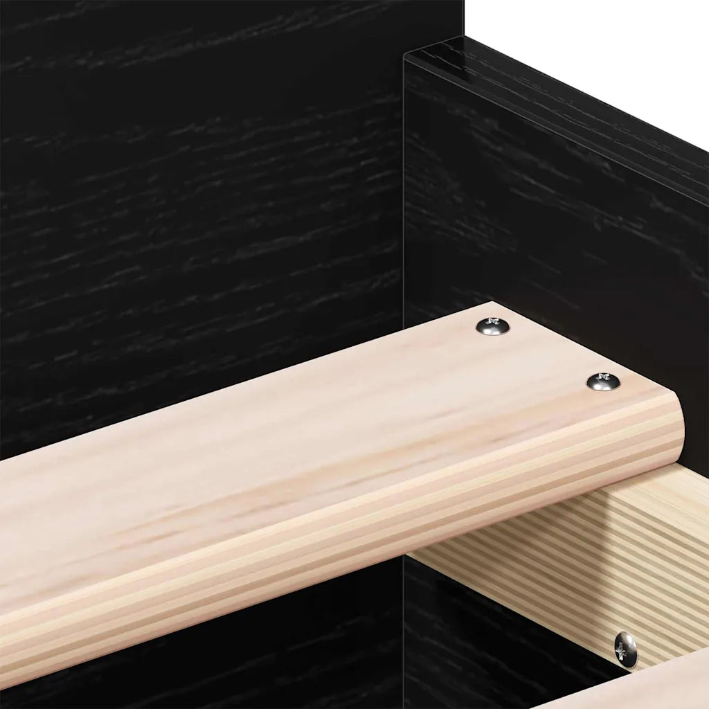 Struttura del letto con testiera Rovere Nero 193 x 78 x 50 cm 3329308