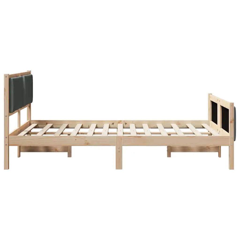 Struttura del letto Grigio scuro 150 x 200 cm Tessuto