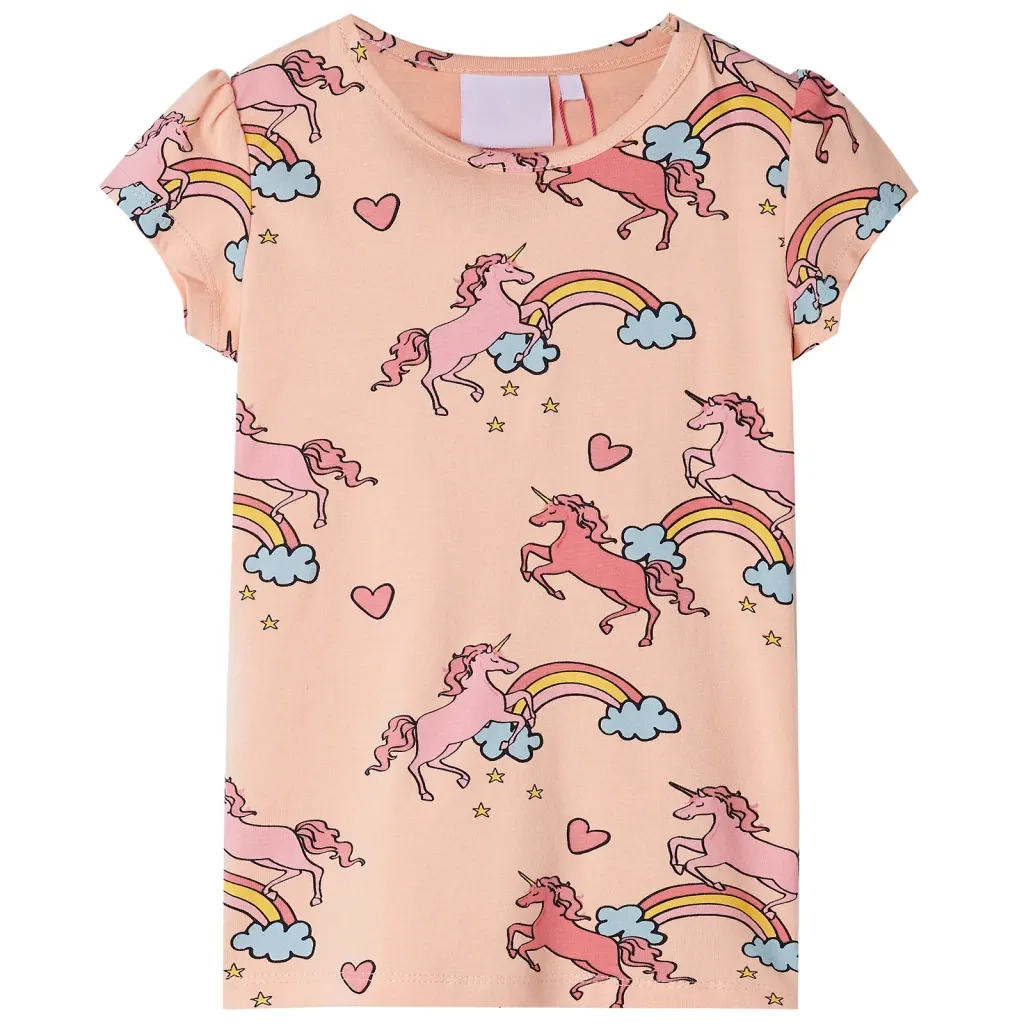 Pigiama da Bambina a Maniche Corte Arancione Chiaro 116 CFW4044331