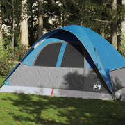 Tenda da Campeggio a Cupola per 4 Persone-Tenda per Escursionismo Blu Impermeabile 119221
