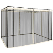 Zanzariera per Gazebo ¨C zephmum ¨C 302x207 cm, Nero, Beige