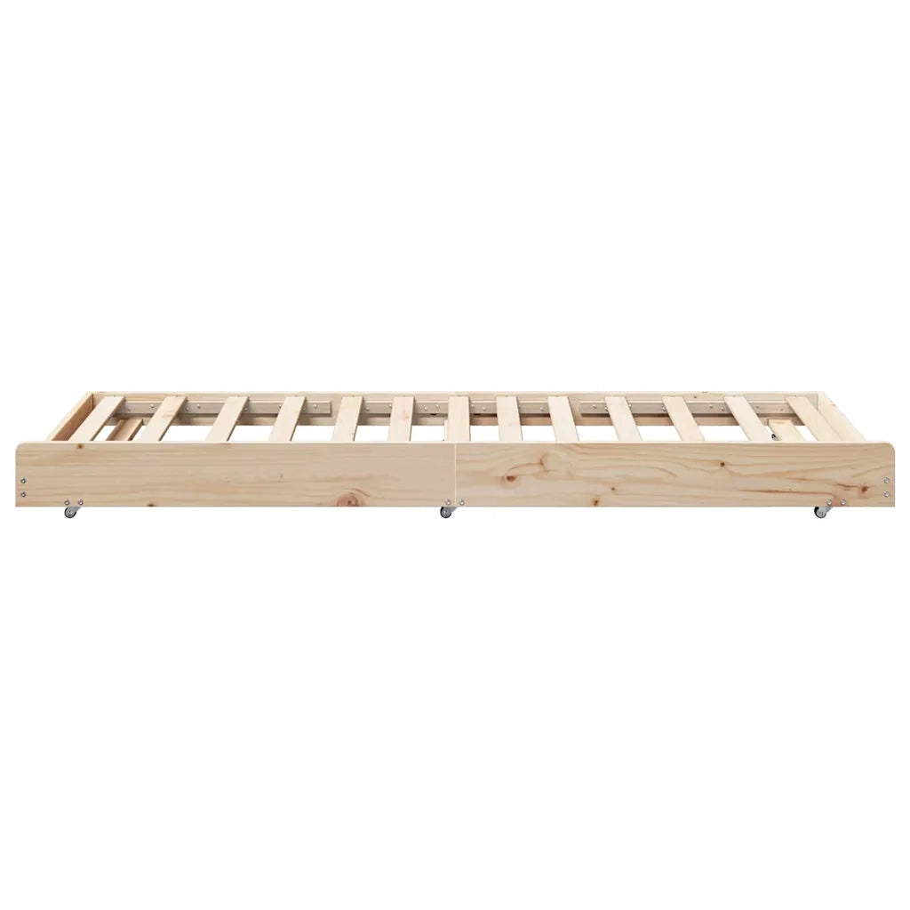 Struttura del letto Marrone 80 x 200 cm Legno massello di pino 873424