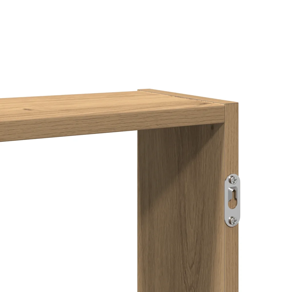 Scaffale a Parete Rovere Artigianale 99x15x60 cm in Truciolato