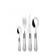 BOHEMIA Ghiera Cromata, Posate Set 24 Pz, Scatola Wengè, Casa