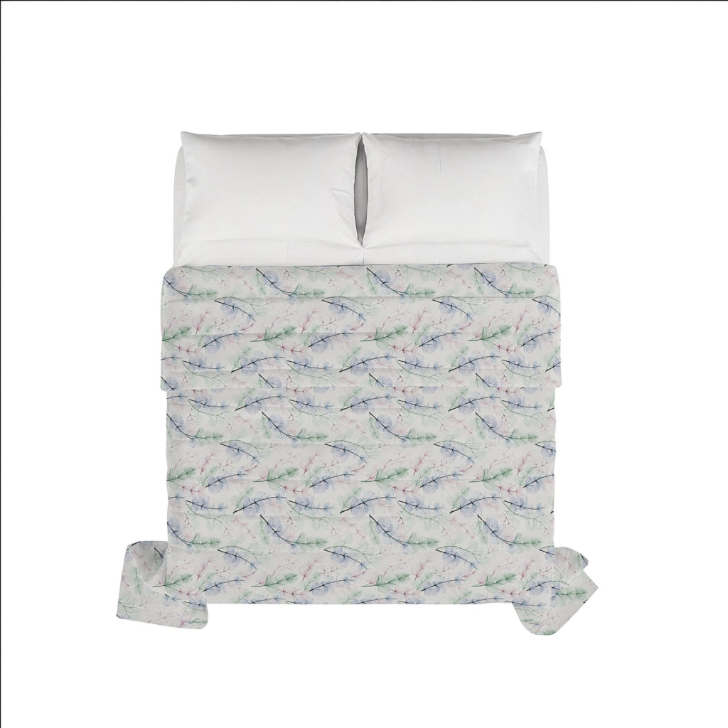 Trapuntino Estivo Karma Singolo 160x240 cm in Poliestere Bouquet Blu