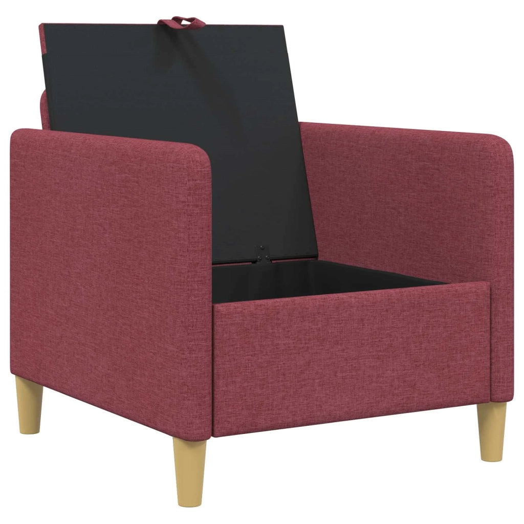 Divano con Storage Rosso Vino 72 x 78 x 87 cm Poliestere 42036866