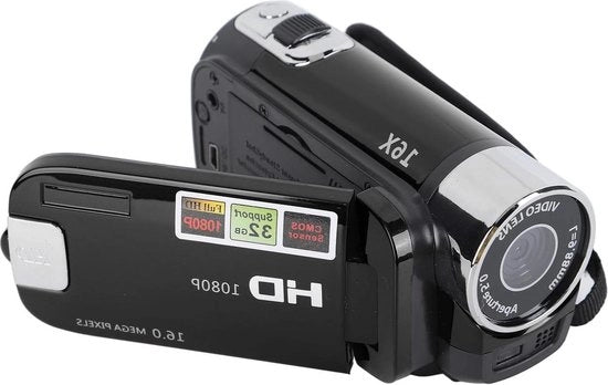 Camera Digitale Portatile 1080P 16MP per Principianti - 16x Zoom - Schermo 27 Pollici - Resistente ai Schizzi - Fotocamera per Giovani Studenti.