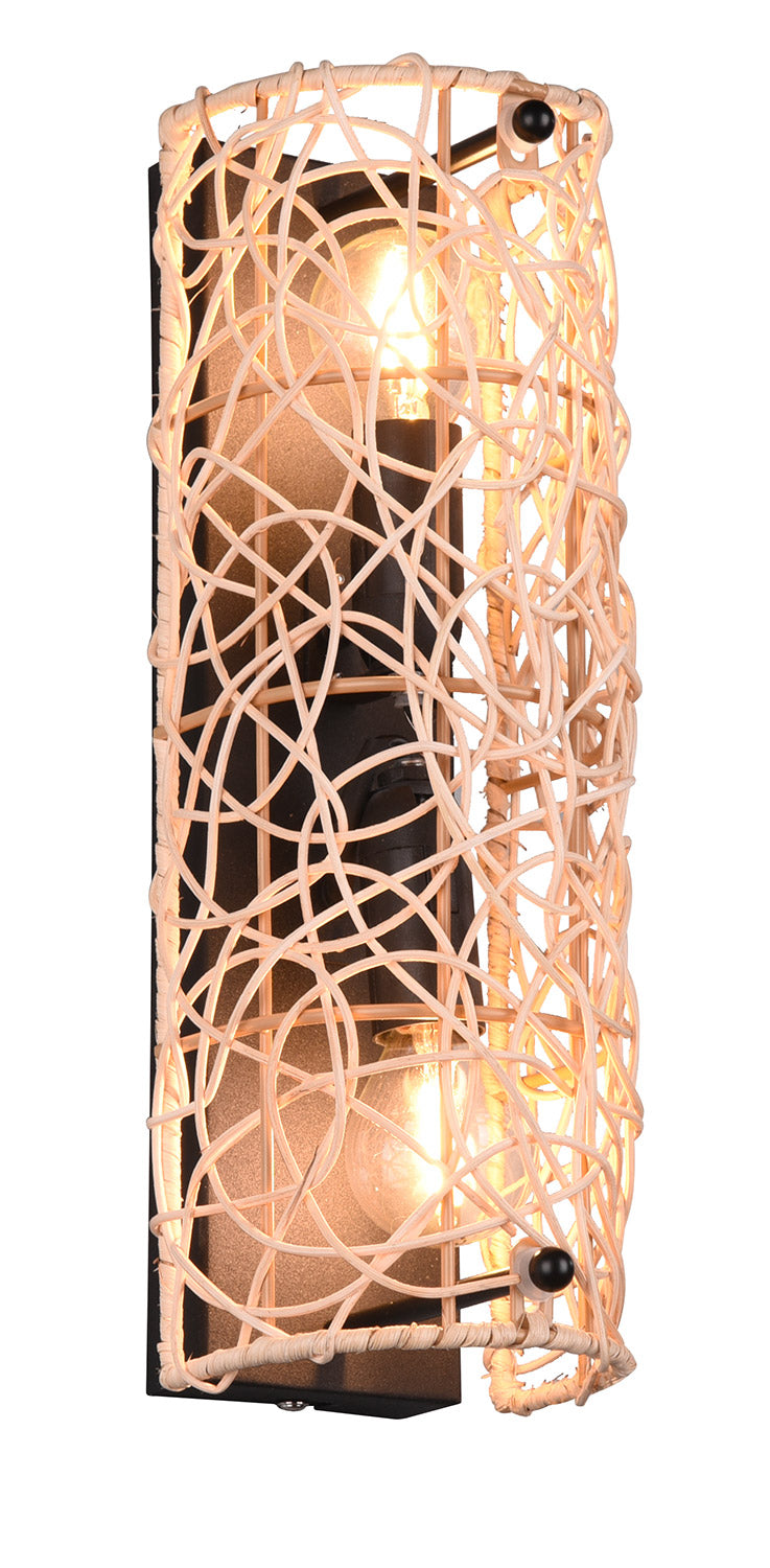 Applique da Interno Attacco E14 in Tessuto Naturale