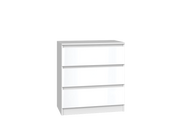Cassettiera MALWA M3 bianco lucido per camera e soggiorno