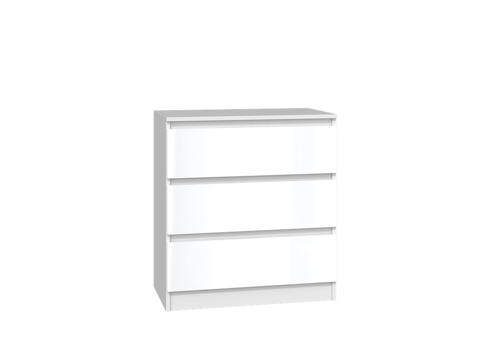 Cassettiera MALWA M3 bianco lucido per camera e soggiorno