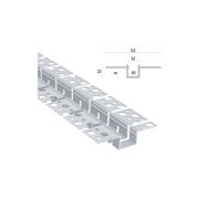 Alcapower Profilo Snake Flex in alluminio per installazione a scomparsa su cartongesso 2 metri, larghezza interna 10mm, protezione IP20