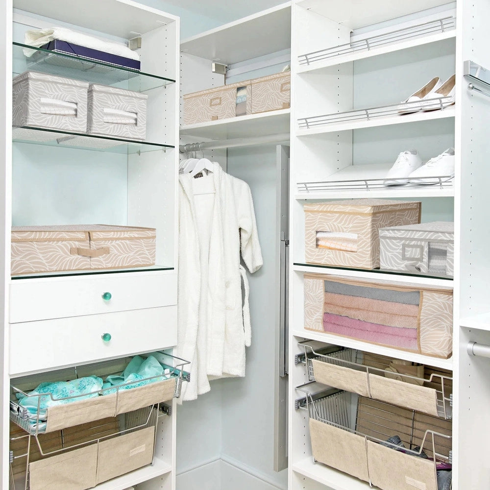 Trade Shop - Scatola Con Finestra Per Armadio Salvaspazio 40x40x20cm Per Organizzare Vestiti Biancheria -
