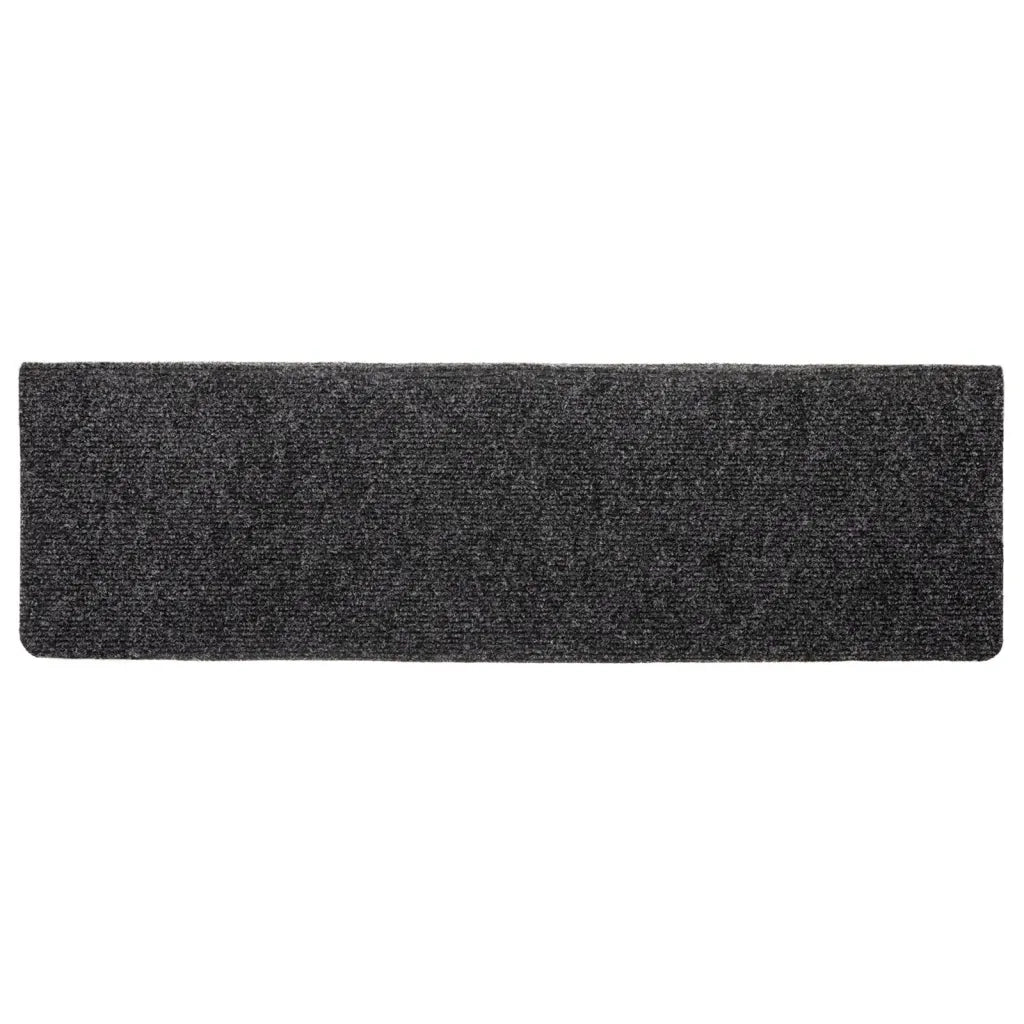 Tappetini per scale autoadesivi 10 pz | Gradini per Scale 65x21x4 cm Grigio Scuro bordo rettangolare