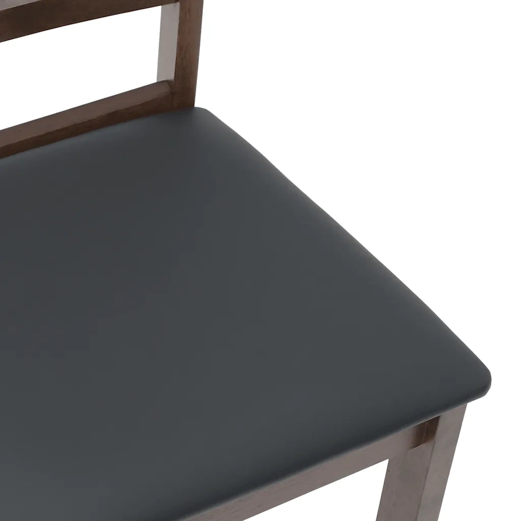 Sedie da Pranzo con Cuscini 2pz Marrone Legno Massello di Hevea 4102402