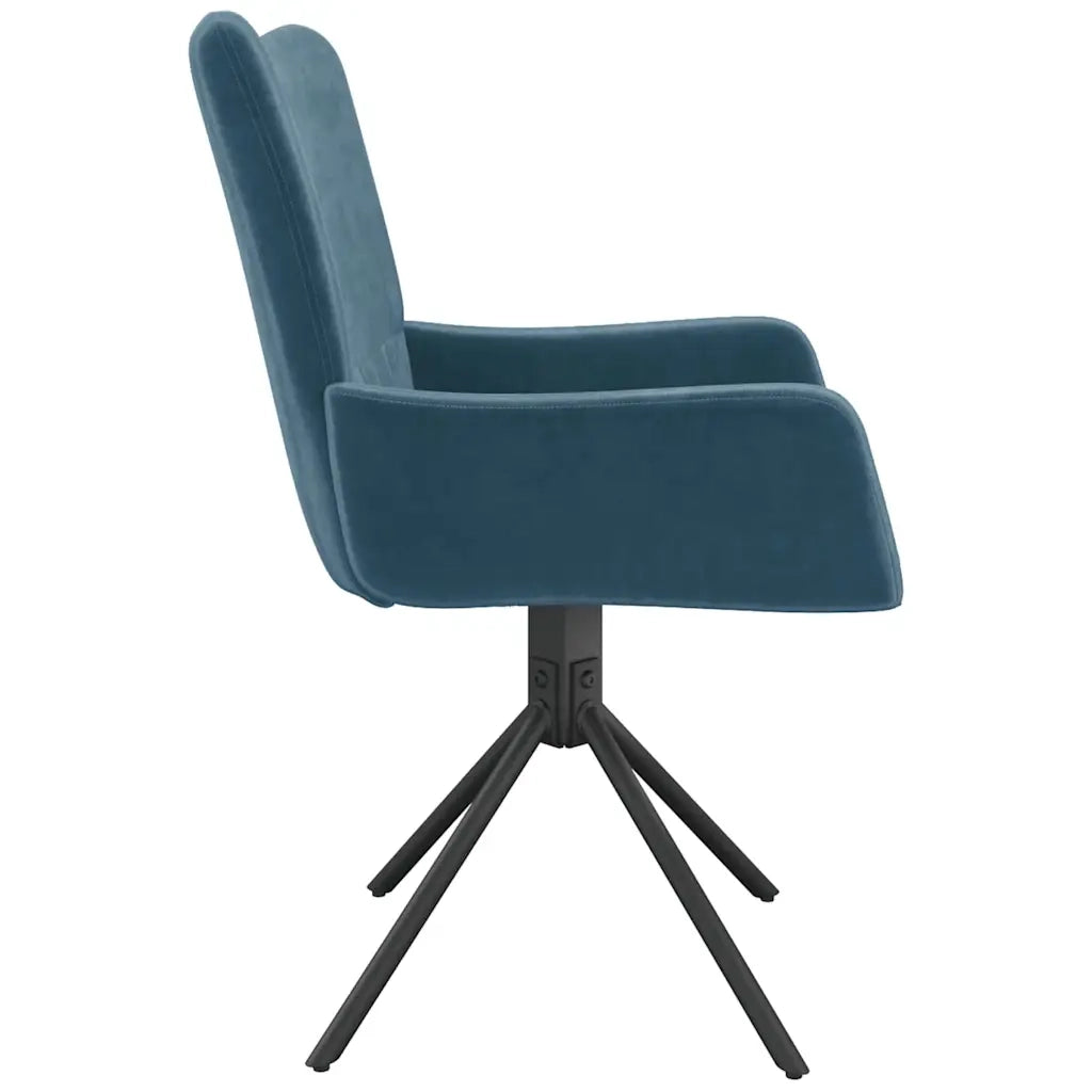 Sedie da Pranzo Girevoli 2 pz Blu in Velluto per interno cod mxl 29624