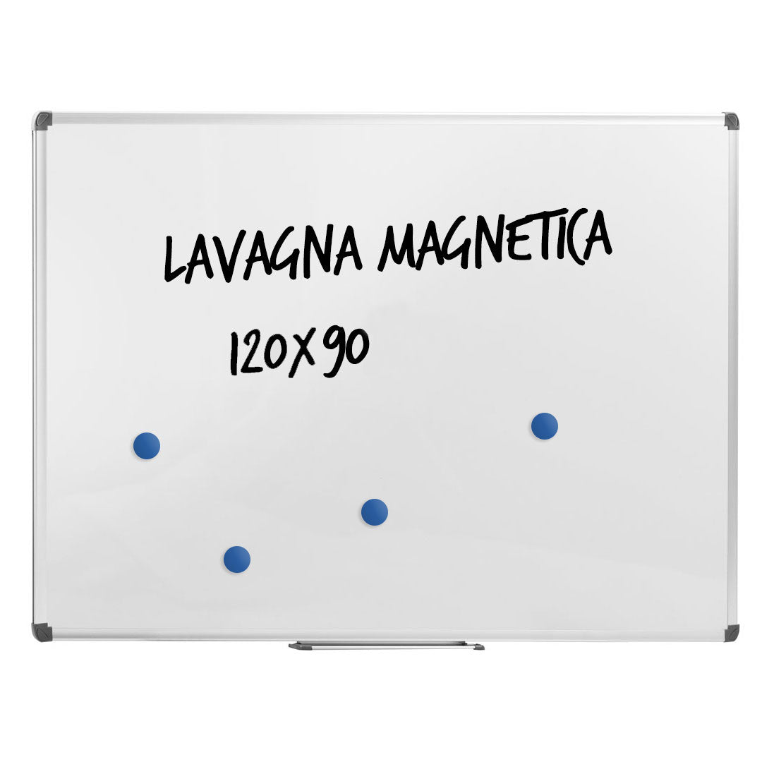 Lavagna per Ufficio Magnetica 120x90 cm in Alluminio Silver