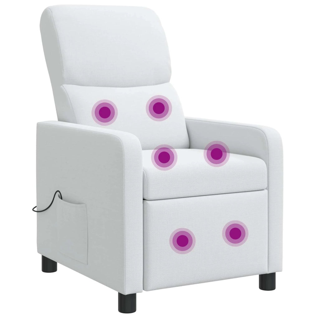 Divano Sedia-Poltrona reclinabile Bianco Tessuto 678419
