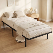 LETTO 90x200 cm in metallo nero con spazio contenitore sotto il letto