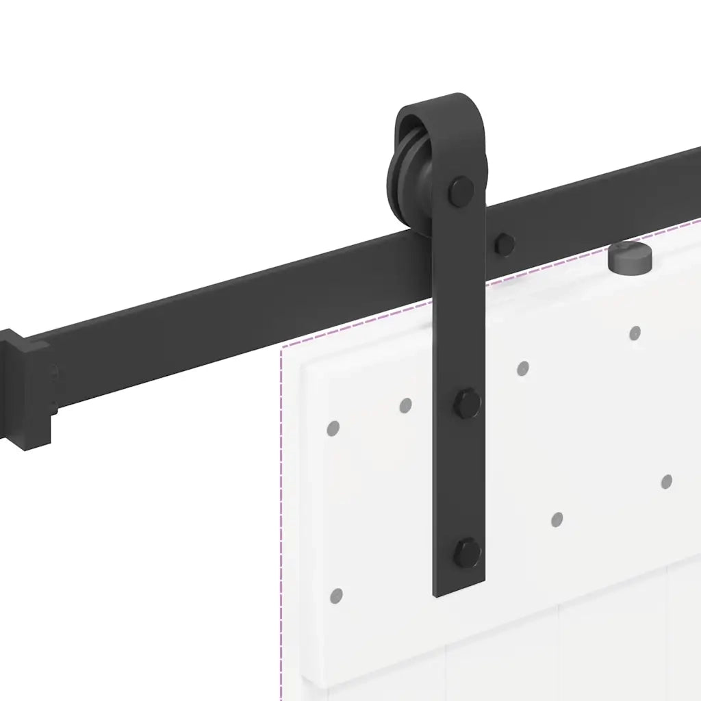 Kit di Binari per Porte Scorrevoli 152,5 cm Acciaio Nero CFW2808577