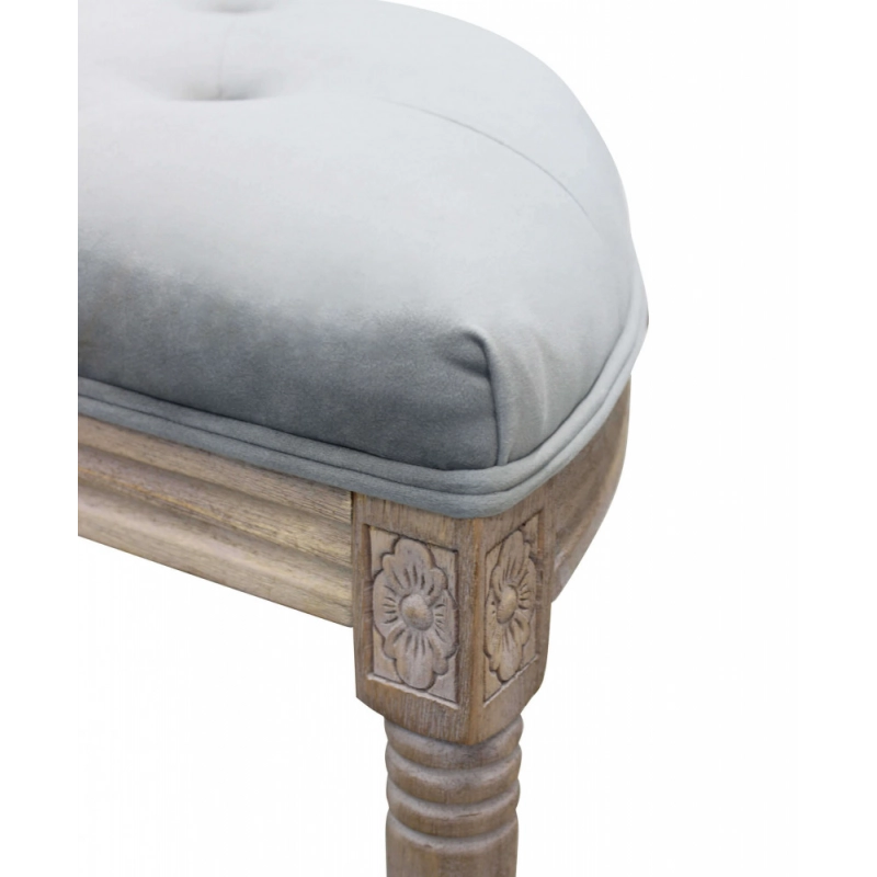 Set di 2 PANCA MARGI IN VELLUTO GRIGIO